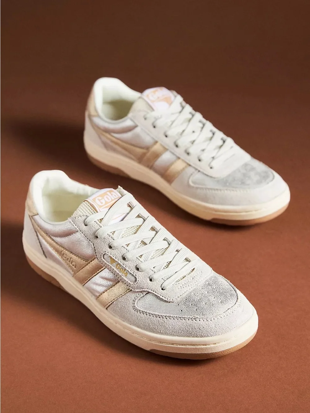 Anthropologie Gola Exclusive Hawk Metallic Sneakers Size 10